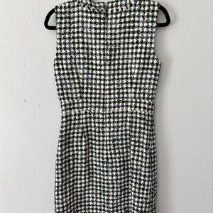 Nordstrom Black and White Houndstooth Mini Dress